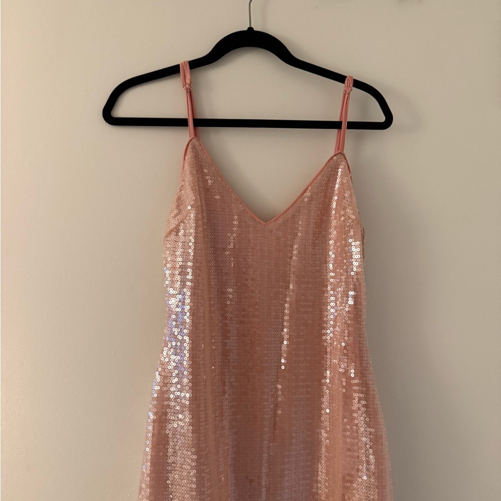 superdown Pink Sequin Maxi Dress